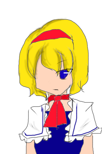 アリスを指で描いてみた