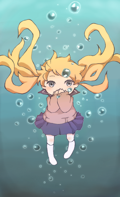 溺れるガール