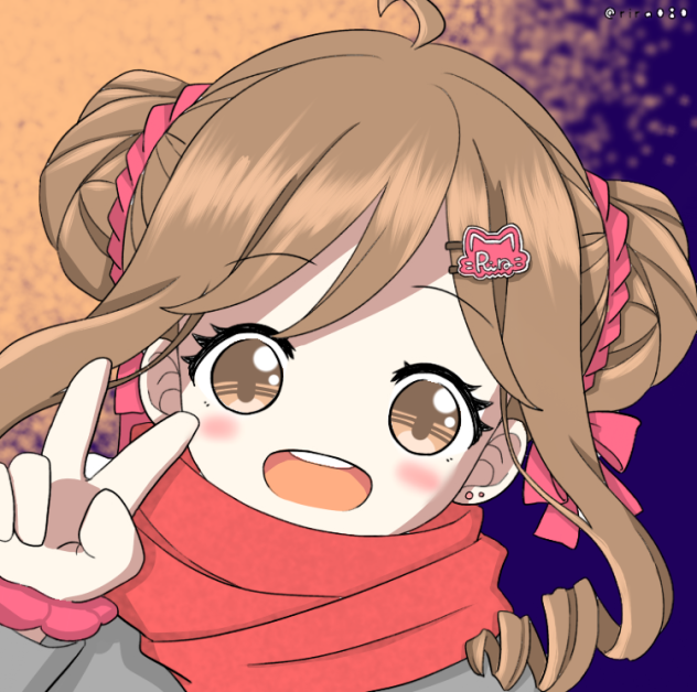 マフラーちゃん（線画）