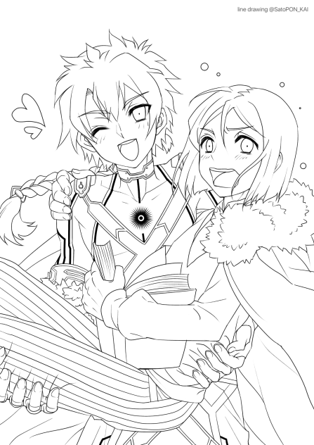 love my teacher !! 線画