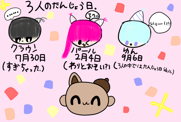 3人の誕生日