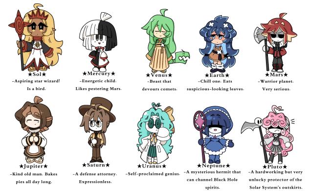 Solar System humanizations!☆★