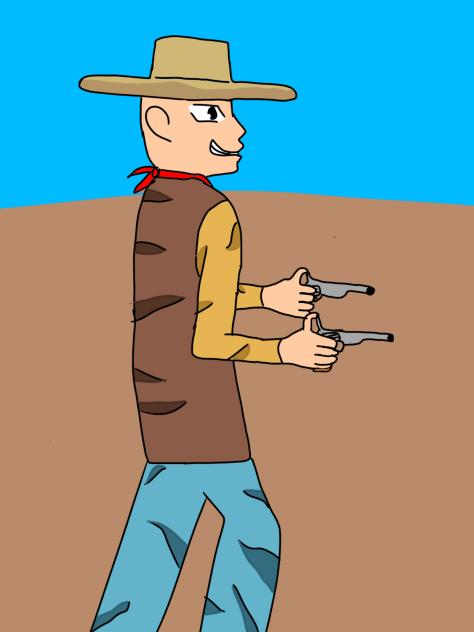 gunslinger holding two guns