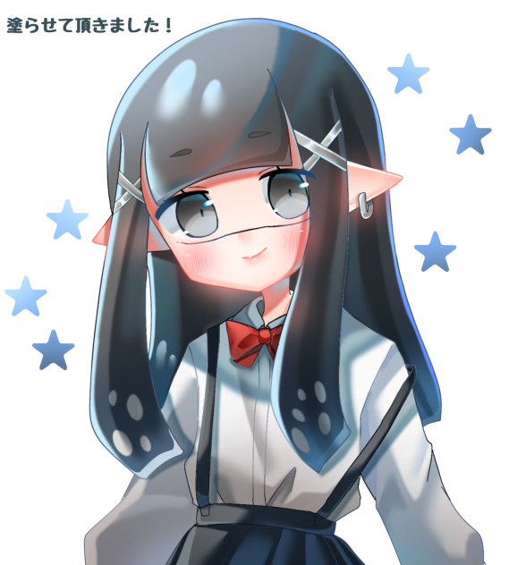黒猫様の線画塗らせて頂きました！