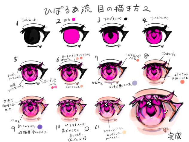 ひぱるあ流　目の描き方2