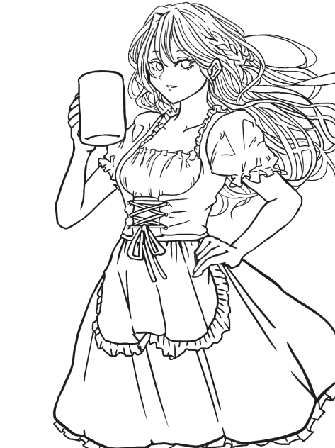 ディアンドル（線画）