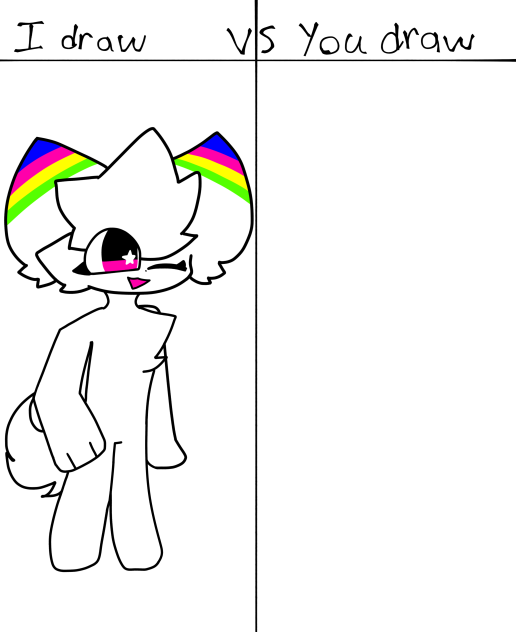 I draw vs you draw with furrocornio