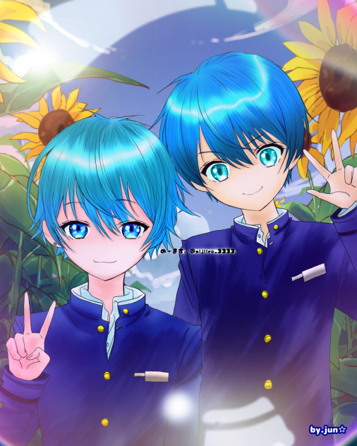 のーます様の素敵線画塗らせて頂きましたっ!!♡