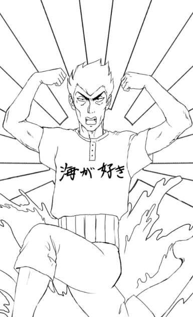 線画修正しました。竜之介の父