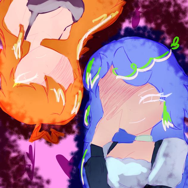 Blue and orange