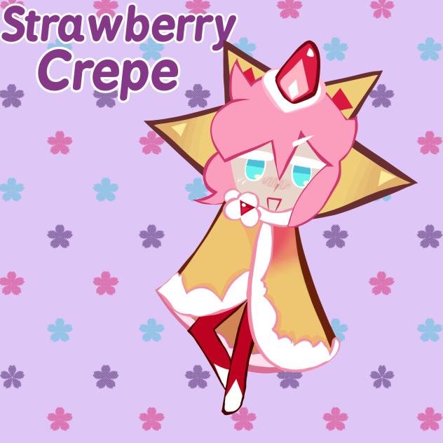 Strawberry crepe cookie