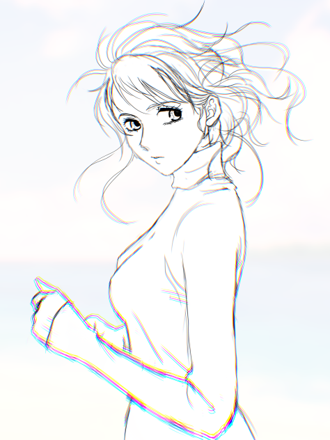 💋冬のシルエット💋 -線画Ver.-