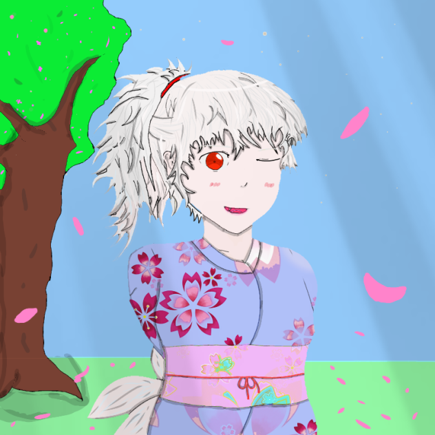 nine tail fox of spring - ibisPaint