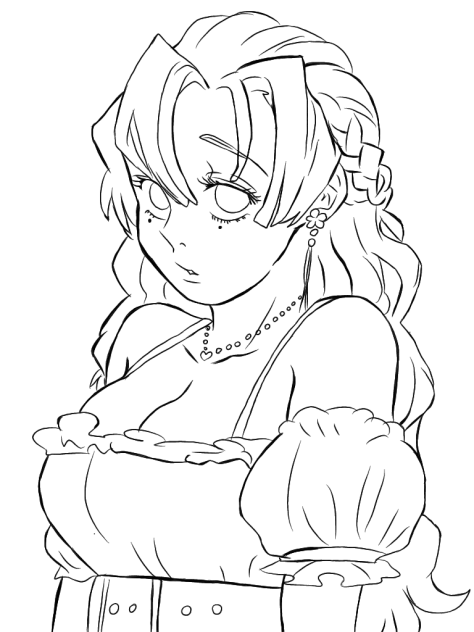 甘露寺 蜜璃 (鬼滅の刃) ❤️ lineart