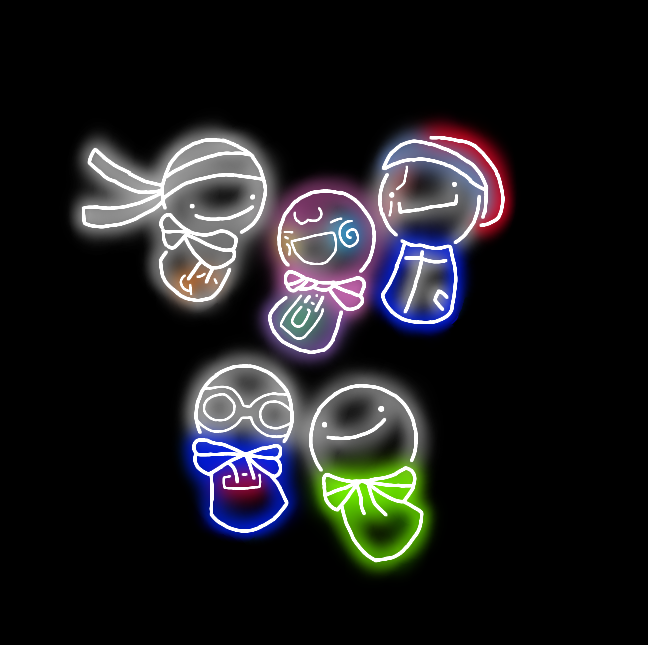 Quackity, Karl, Sapnap, George y Dream - ibisPaint