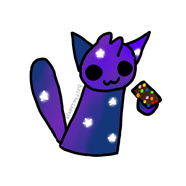 cute galaxy cat (+cosmic brownie) - ibisPaint