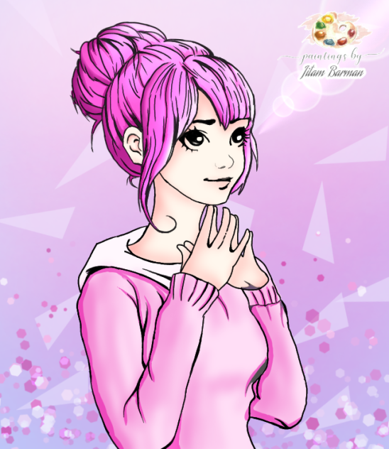 Girl with pink dress (⌒‿⌒)
