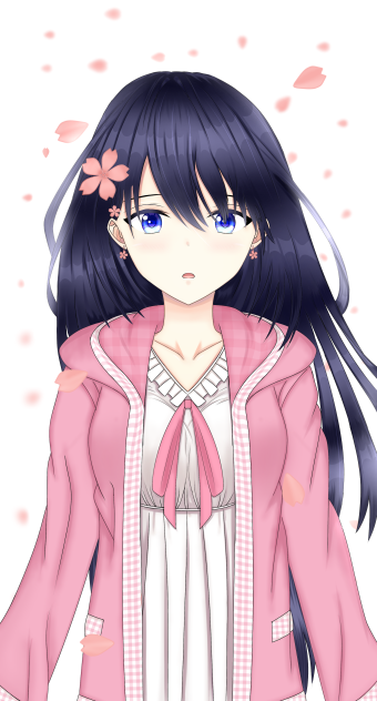 Girl & Sakura Rain