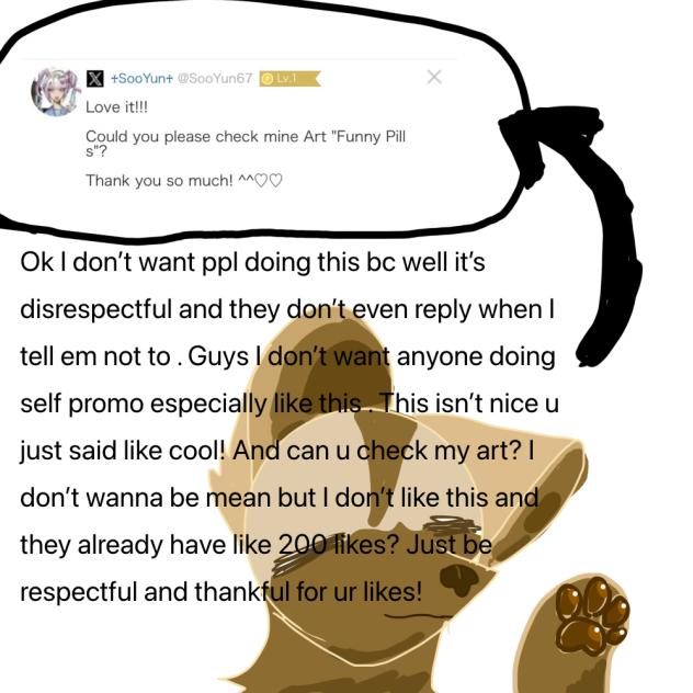 Pls no more self promo