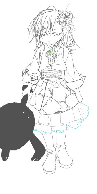 とぼとぼ。少女とぬいぐるみ　wip