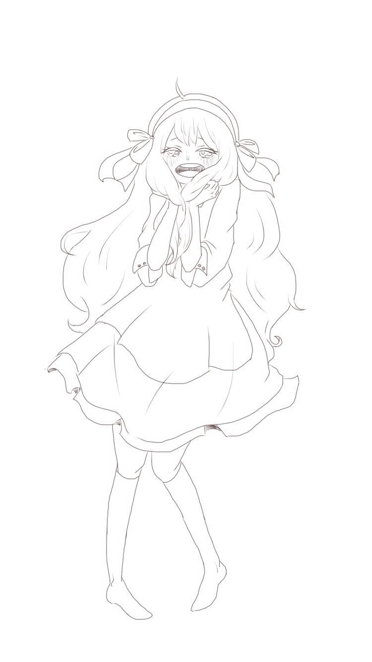 マリー 線画 Ibispaint