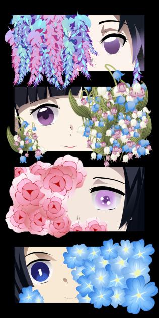 蝶姉妹　花(Butterfly Sisters Flowers)