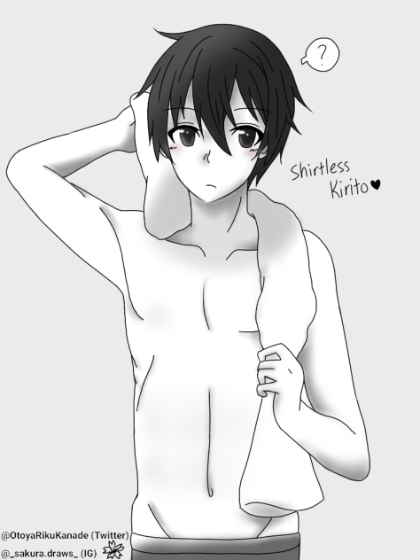 Shirtless Kirito