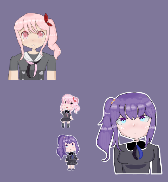 mizuki and mafuyu stickers part 1