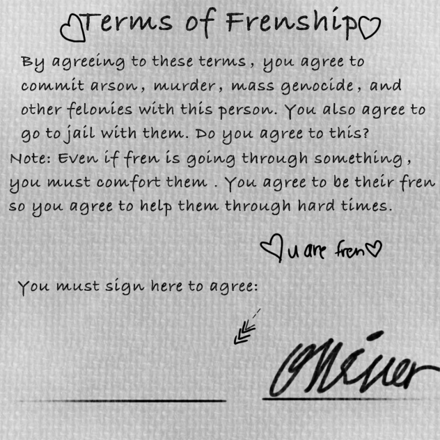 Terms of frenship