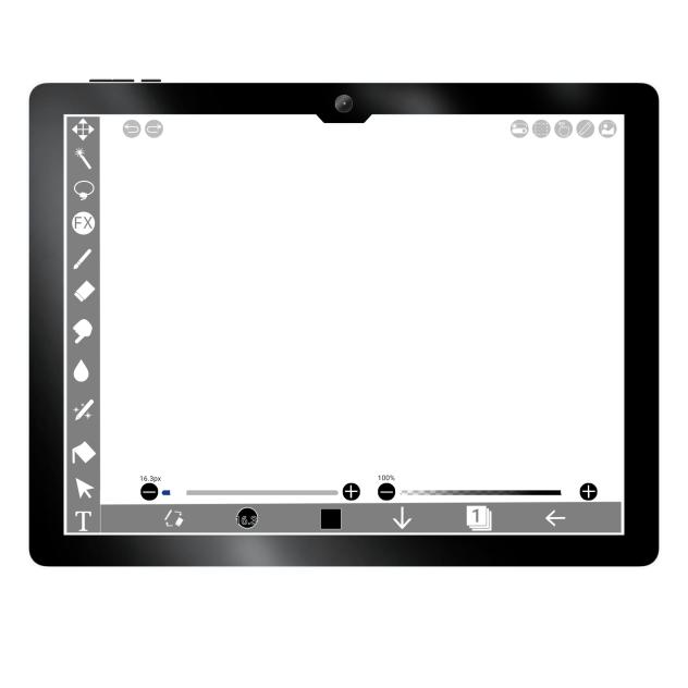 white tablet frame