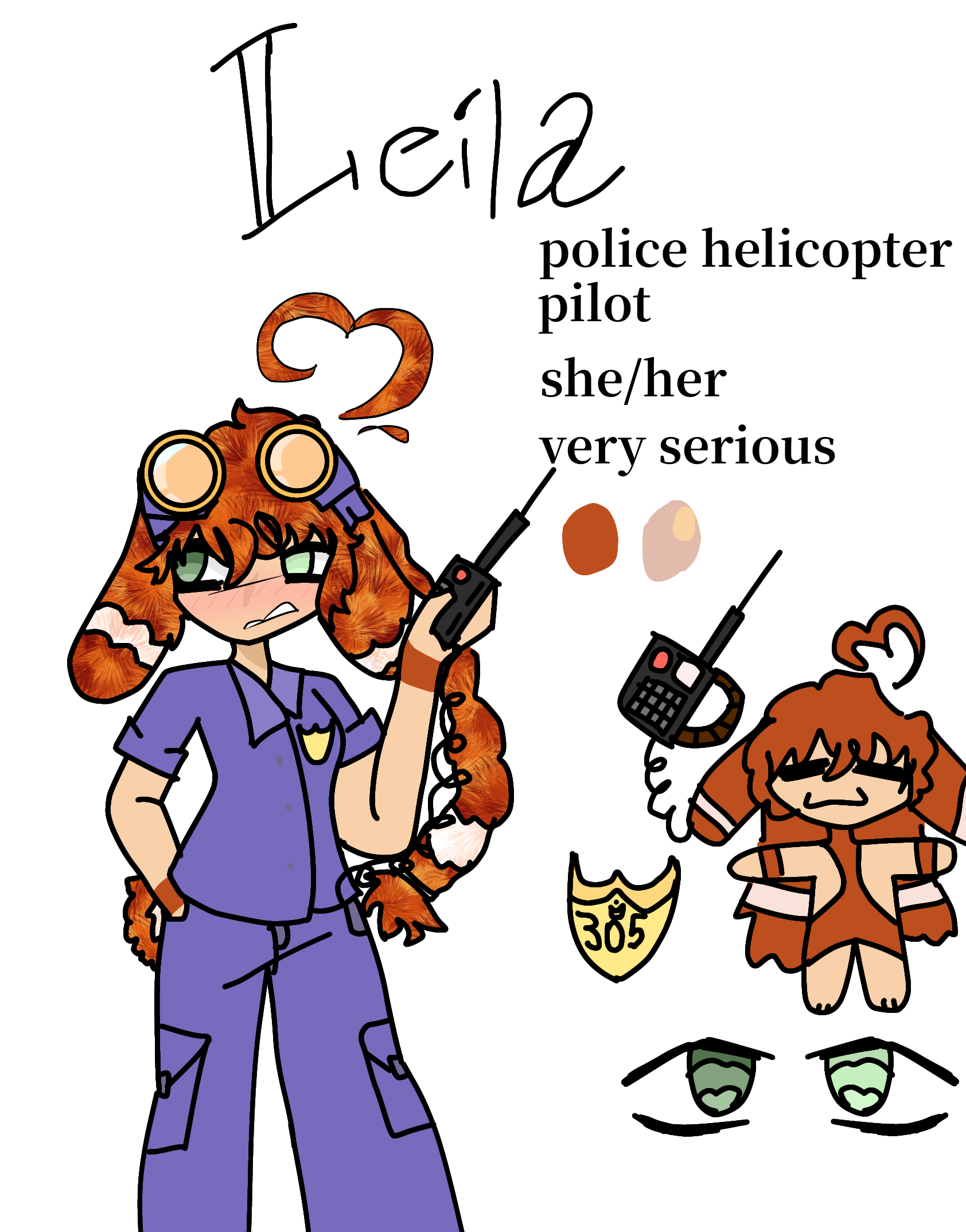 Lil doodle slash sharty ref sheet - ibisPaint