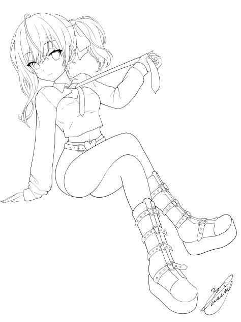 どこにもたどり着けません（線画）