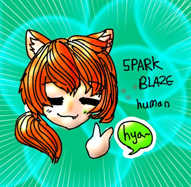 I made Sparkblaze human X3 - ibisPaint
