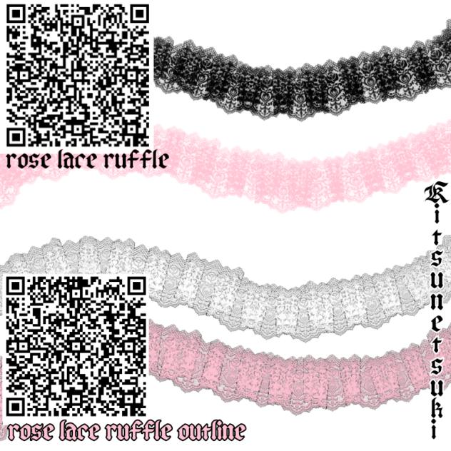 rose lace ruffle brush