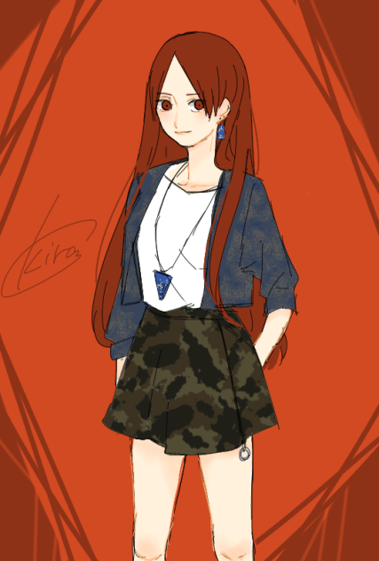 髪を巻いてないひかり