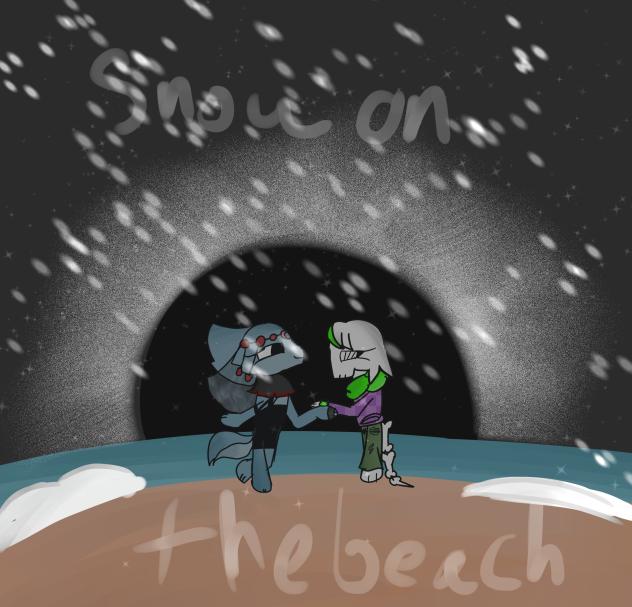Snow on the beach