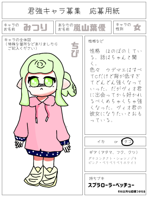 キャラ募集　アリスちゃんへ！