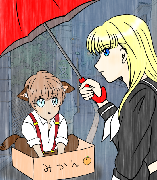 捨てられたわんこ