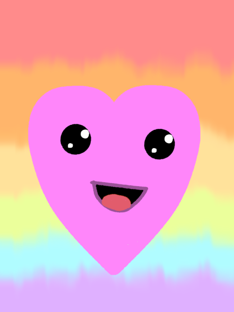 pastelrainbow with a heart in the middle