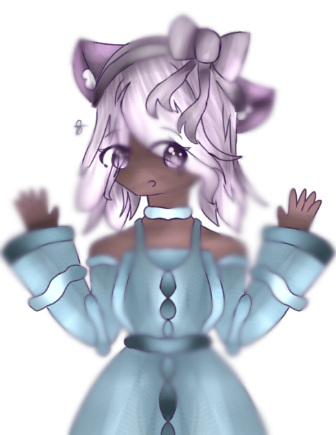 A Wolf girl in a Dress