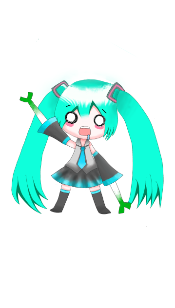 初音ミク Miku  甩蔥Q版