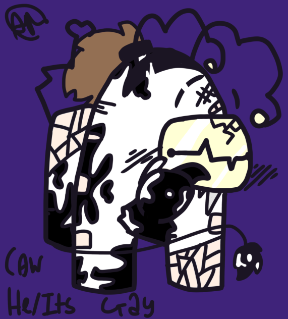 among us oc - cow (redraw)