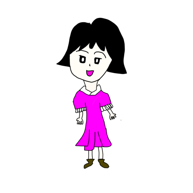 お父さんに女の子描いてって言ったらこうなった