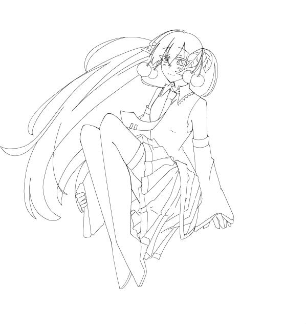 あなたのために 線画 爛漫 線画 - ibisPaint