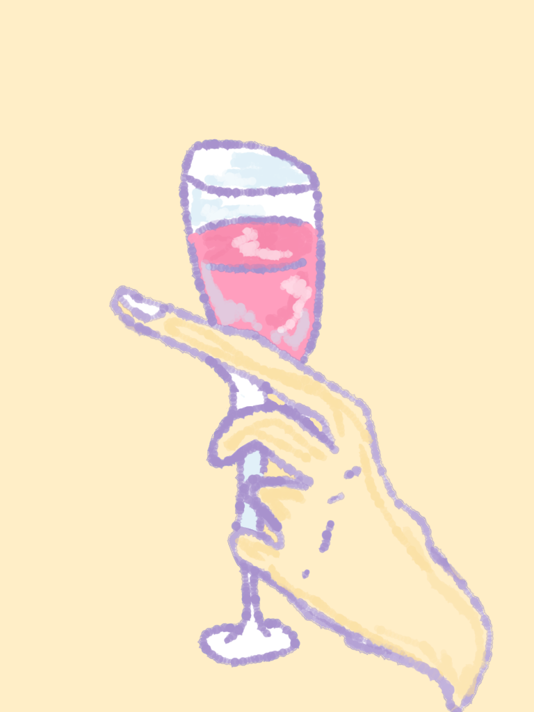 Рука с бокалом вина 🍷 - ibisPaint