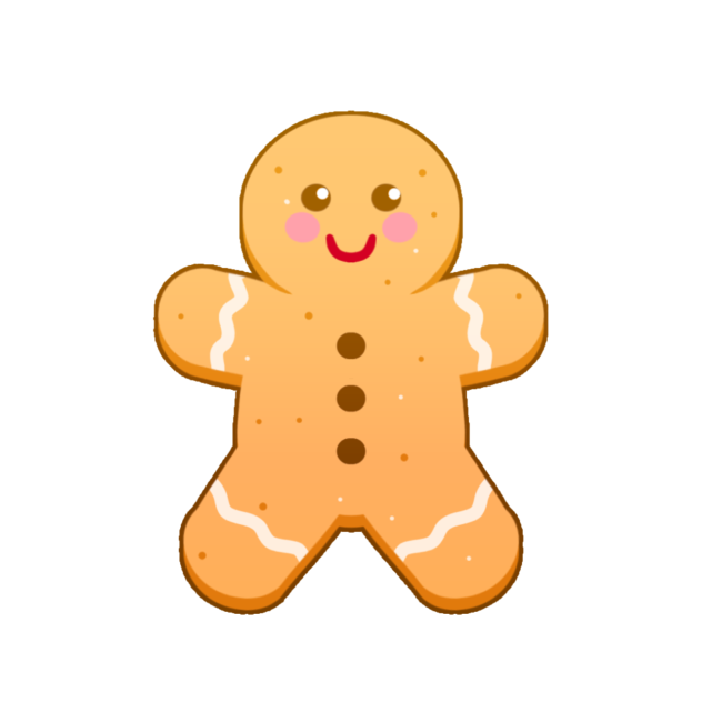 Gingerbread man cookie sticker