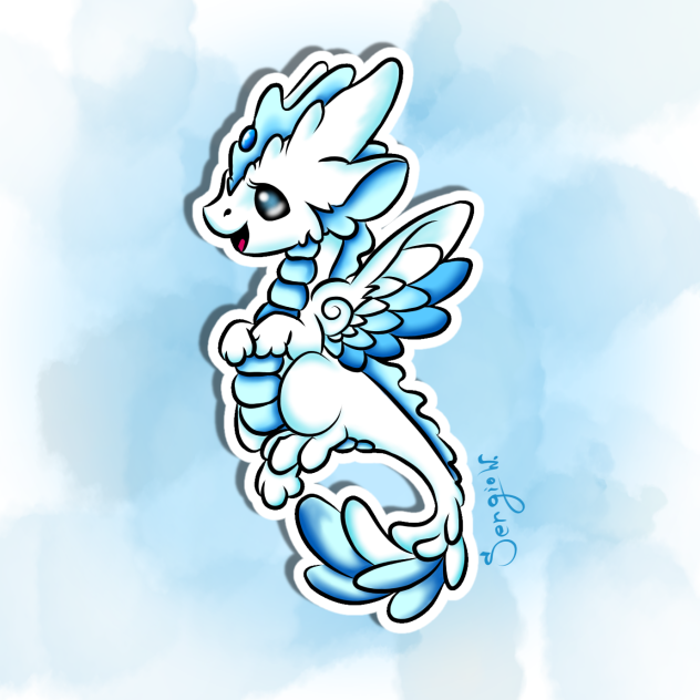 bebê dragão  Elemental Céu, ar