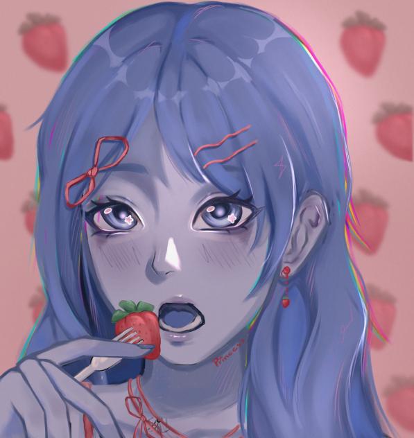 Cute strawberry gurl again tehe
