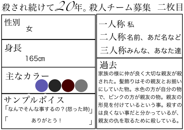 殺され続けて20年。殺人チーム募集②