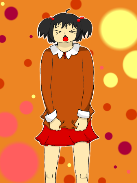 Random Worried Schoolgirl